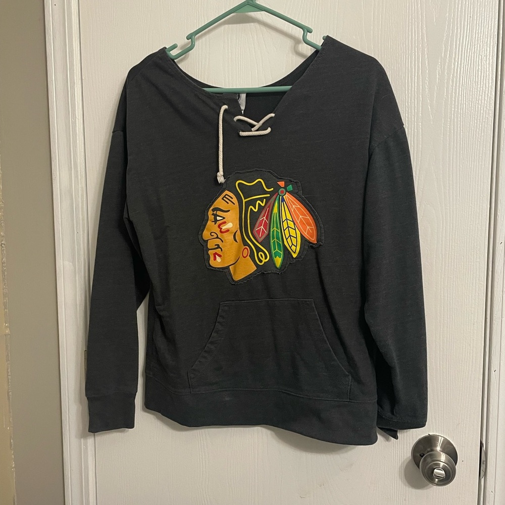 NHL off the shoulder blackhawks sweatshirt